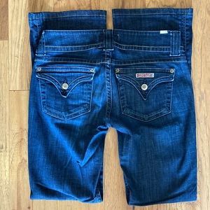 HUDSON denim jeans sz 26 dark walk zipper fly